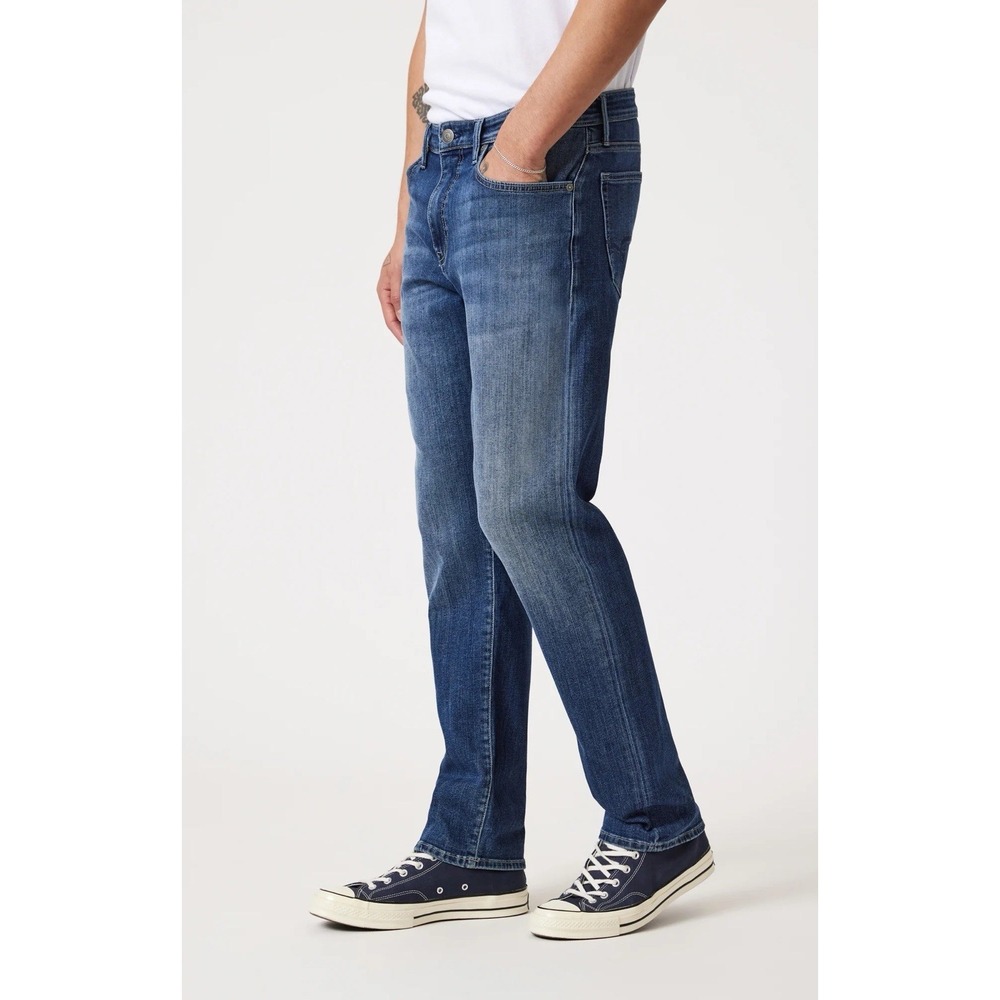 Mavi Men's Size 36 x 34 Matt Relaxed Straight Leg Stretch Denim Jeans